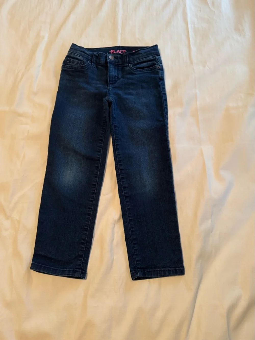 The Children's Place Girls Dark Wash Straight Leg Jeans - Size 6 EUC